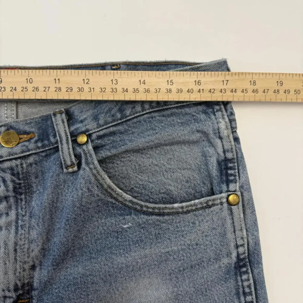 Wrangler 36MWZDS Slim Fit Light Wash 100% Cotton Denim Jeans‎ Mens 34x30